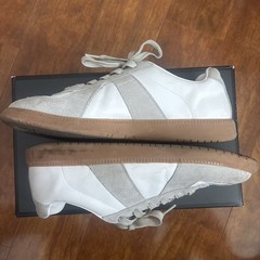 Steve Madden Cliff Men’s 10.5 White/Gray Colorblock Leather Lace-Up Sneakers