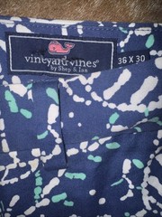 Gently Used Vineyardvines Men’s Fish Print Chino Pant Sz 36×30