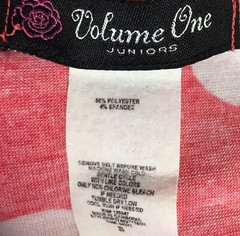 Volume One Juniors Sleeveless Red A Line Dress With White Polka Dots Size Small