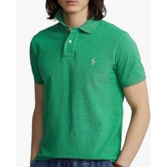 POLO RALPH LAUREN Custom Slim Fit Mesh Polo Shirt Raft Green M