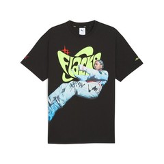 PUMA Asap Rocky Flacko Smile Graphic Crew Neck Short Sleeve T-Shirt Mens Black C