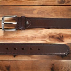 Men’s Top Grain Leather Belts for Men Genuine Solid Belt Workmen 1.5inch Width