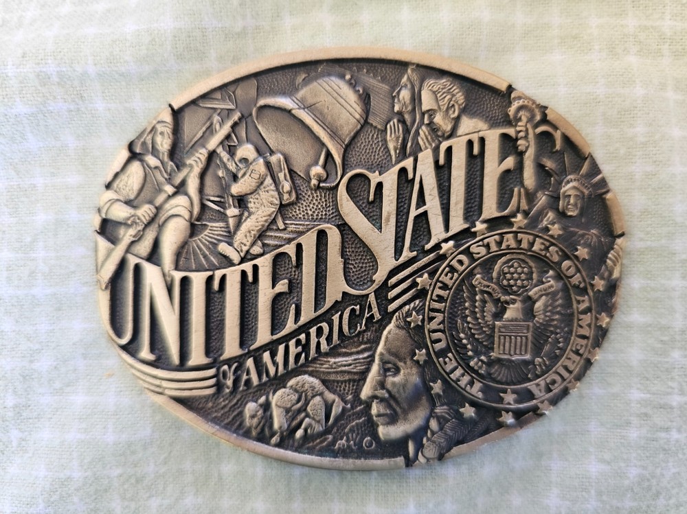 Brass United States of America Belt Buckle