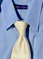 Ralph Lauren Purple Label Solid Cream Shantung Silk Necktie – Italy – $235.00