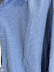 NWT Mizzen Main Leeward Shirt Mens XL Blue Plaid Button Up Trim Fit Made In USA