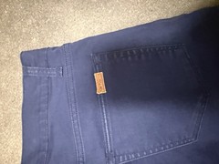Carhartt WIP Blue Denim Flat Front Straight Leg Men’s Pants Pockets 30 A26