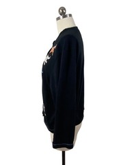 Blair Y2K Cardigan Womens Large Black Horses Western Equestrian Cowgirl Charm