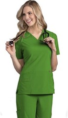 Smitten Women’s Size XXS Small Muti Solid Athletic Fit V-Neck Scrub Top S101002