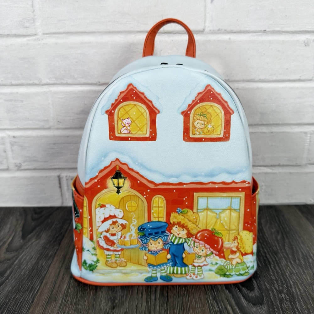 Loungefly Strawberry Shortcake And Friends Caroling Holiday Mini Backpack NWT