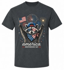 Funny Patriotic Raccoon Shirt, 4th of July Tee, USA Independence Day T Shirt