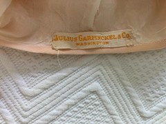 Vintage Silk Baby Layette set Jacket & Bonnet Julius Garfinckel & Co. Size 1