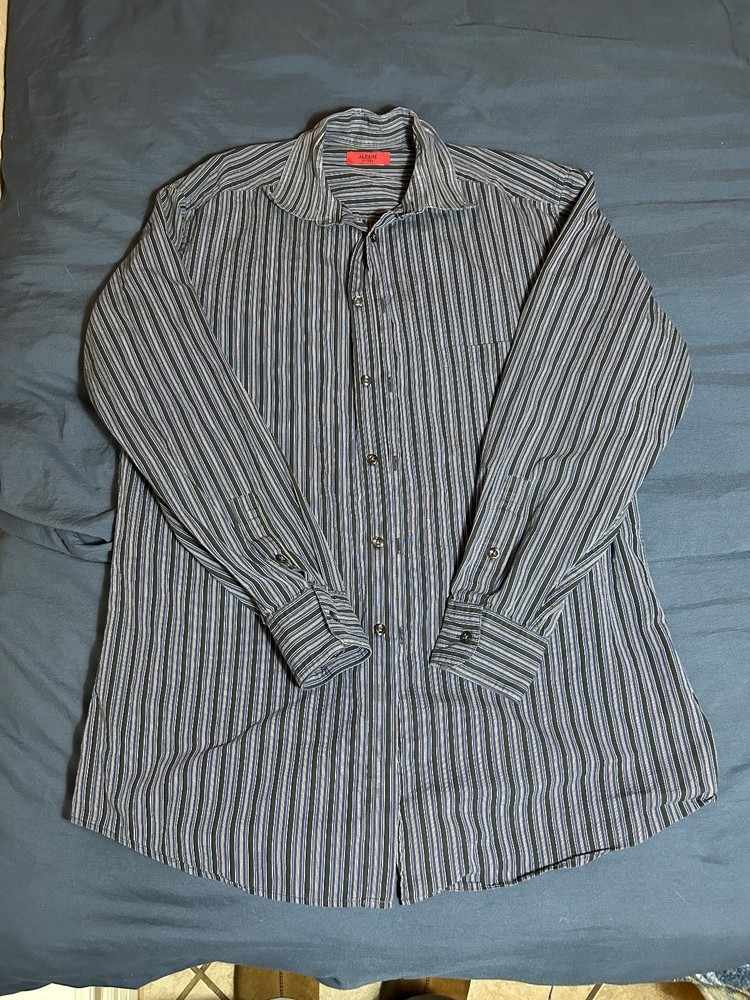 Alfani Fitted Men’s Dress Shirt Size 15 1/2 – Striped Pattern