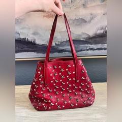 Jimmy Choo Small Sofia Red Leather Star Studded Handbag – EXCELLENT CONDITION