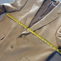 Chaps 100% Camel Hair Beige Blazer Men’s 46R RN-69456 Very Good Cond.