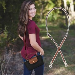 Replacement Crossbody Strap for Longchamp Bag, Adjustable Handbag Leather Handle