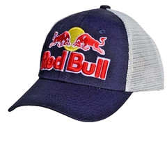 R -Night Sky & Lt. Gray Trucker Cap. 2 Logos. F1 Racing. BMX. MotoGP. Dark Navy