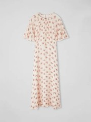 L.K.BENNETT ELOWEN PINK PRINT DRESS SIZE 12