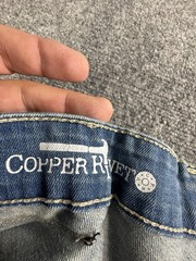 Copper Rivet Women’s Distressed Jeans Size 34/32 Rare Vintage