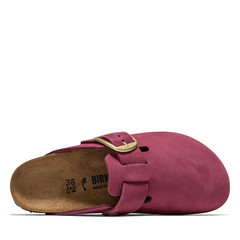 Birkenstock Boston Big Buckle Nubuck Leather Women’s Clogs Berry Crush EU37-41