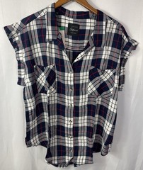 Jachs Girlfriend Ladies Short Sleeve Loose Fit Blouse Pick Your Size & Color NWT