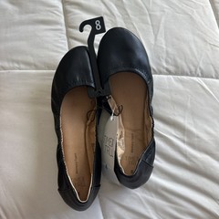 Time And Tru Memory Foam Womans Black Slip On Ballet Flat Size 8