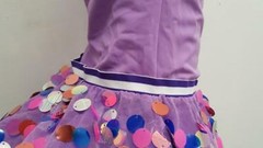 Dance Costume Weissman 10662 Lavender Large Child Jazz Sequin Tap Spandex Unita