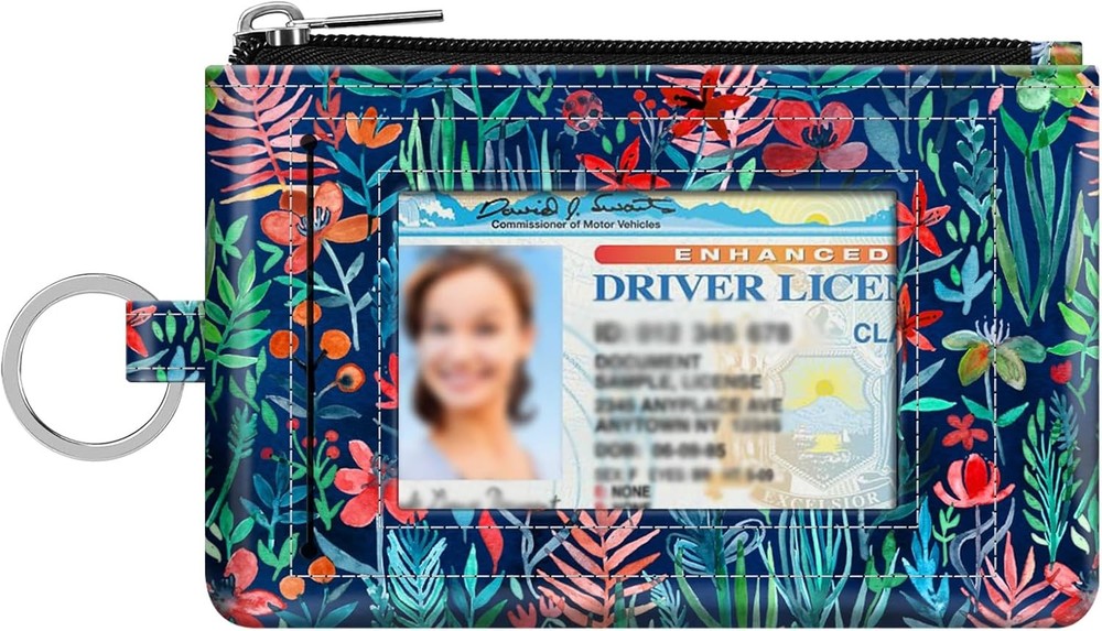 Fintie Zip ID Case Card Holder, Slim Coin Purse Wallet RFID Jungle Night