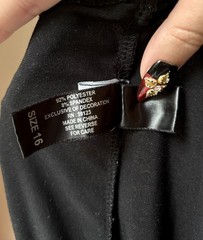 Y2K Baby Phat Black Mini Halter Dress Gold-tone Hardware Detail Logo Embroidery