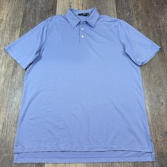 RLX Ralph Lauren Polo Shirt Mens XL Blue Performance Stretch Golf Polo