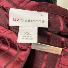 LIZ CLAIBORNE size XXL WOMENS KEYHOLE NECK LONG SLEEVE BLOUSE