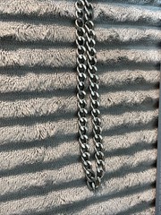 Vtg Replacement Wallet Chain Leather Belt Loop Strap 12” Chain Biker Trucker