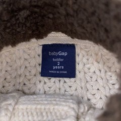 Baby GAP Fisherman Sweater Cable Knit Three Button Shawl Size Toddler 2 Years