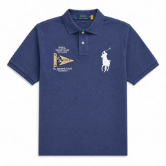 Polo Ralph Lauren Men’s Custom Fit Polo Shirt Size L Navy Blue Yacht Club