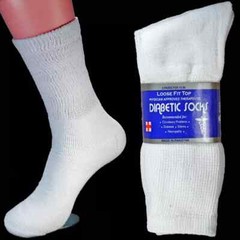12 Pairs Mens Diabetic Crew Socks Health Circulatory Cotton Size9-11,10-13,13-15