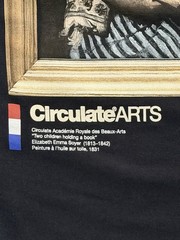 Circulate Worldwide Arts Graphic T-shirt Black Large Museum Art Tee