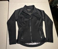 IBKUL Jacket Women’s Small Full Zipper Long Sleeve Stretch Black Mega Heat Poly