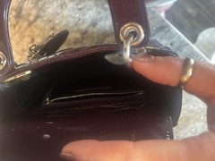 CHRISTIAN DIOR Mini Patent Leather Plum Purple Cannage Silver Hardware Crossbody