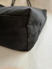 Vintage PRADA Tessuto Shoulder Bag Tote Black Nylon Double Shoulder Strap