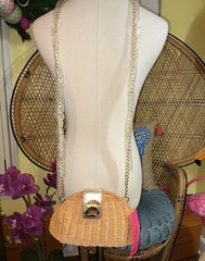 Lilly Pulitzer NWT Redford Wicker Crossbody Bag Natural