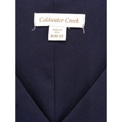 Coldwater Creek Mesh Top Medium M 3/4 Sleeve Surplice Ruched