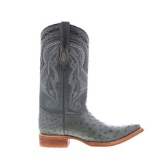 Los Altos Ostrich Boots XXX-Toe 950309 Mens Gray Wide Cowboy Western Boots