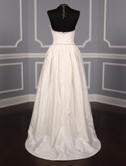JUSTINA ATELIER Meaghan Ivory Pink Strapless Silk Wedding Dress Bridal Gown 8