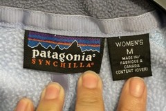 Vintage Patagonia Womens Blue Synchilla Fleece Full Zip Pockets Vest Size Medium