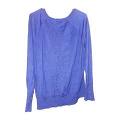 NWOT Lane Bryant Blue Solid Button-Front Knit lightweight Cardigan 14/16
