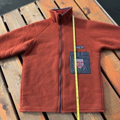 Vintage Patagonia Reverse Pile Fleece Jacket Mens M Burnt Orange 80s Hiking Gorp