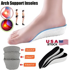 2× Comfort Boost Height Increase Insoles Arch Support Invisible Heel Lift Pads