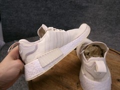 Adidas NMD R1 Wonder White Off White Womens Running Sneakers Size 8.5 GX8383