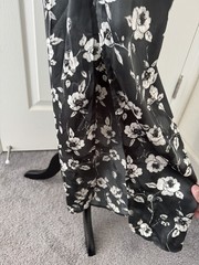 2 pc Shein clothing – Black Blouse (XL) & Flowy Floral pants (L-XL)