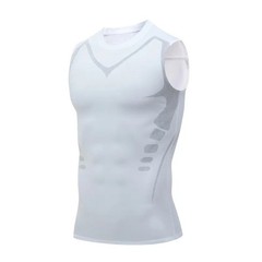 Men Compression Shirt Version Ionic Shaping Sleeveless Vest Sport Tank Top S-2XL