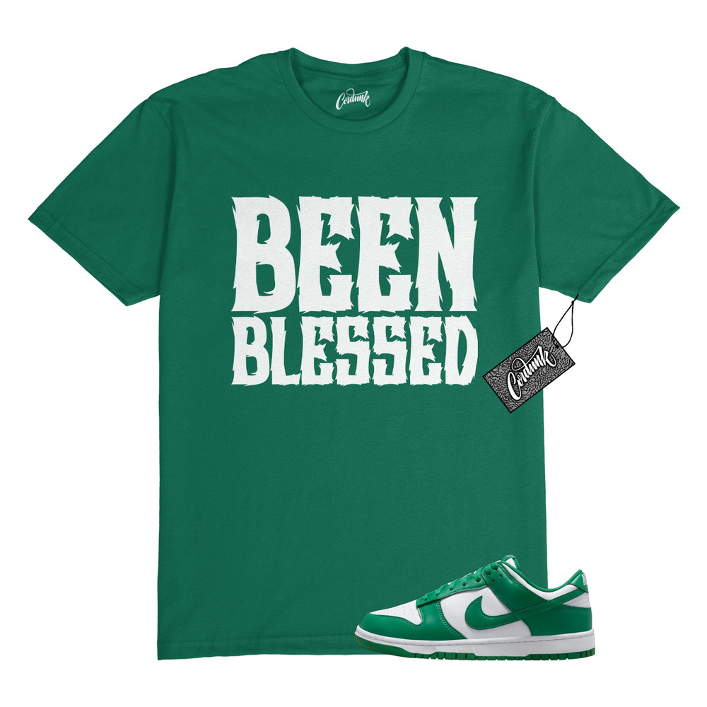 Dunk Malachite Green White Low T Shirt Match BB